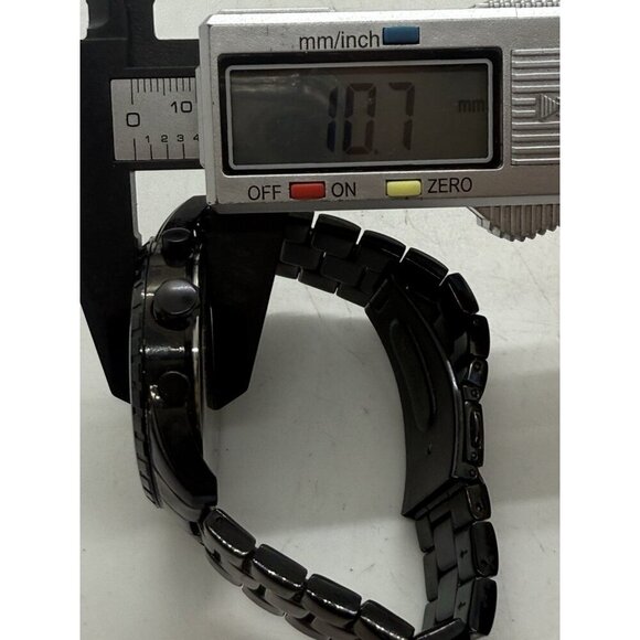 Caravelle New York by Bulova 45B122 Chronograph Quartz Men Watch Black Stainless - Picture 7 of 7